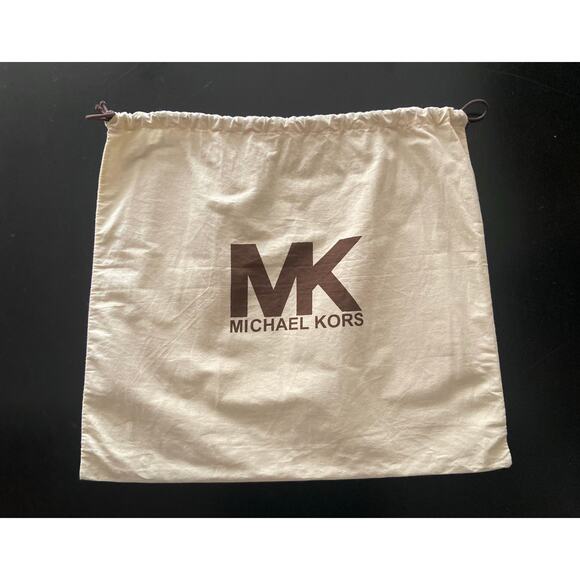 MICHAEL KORS Large Cream/Brown Dust Bag 19"x17" - Picture 1 of 6